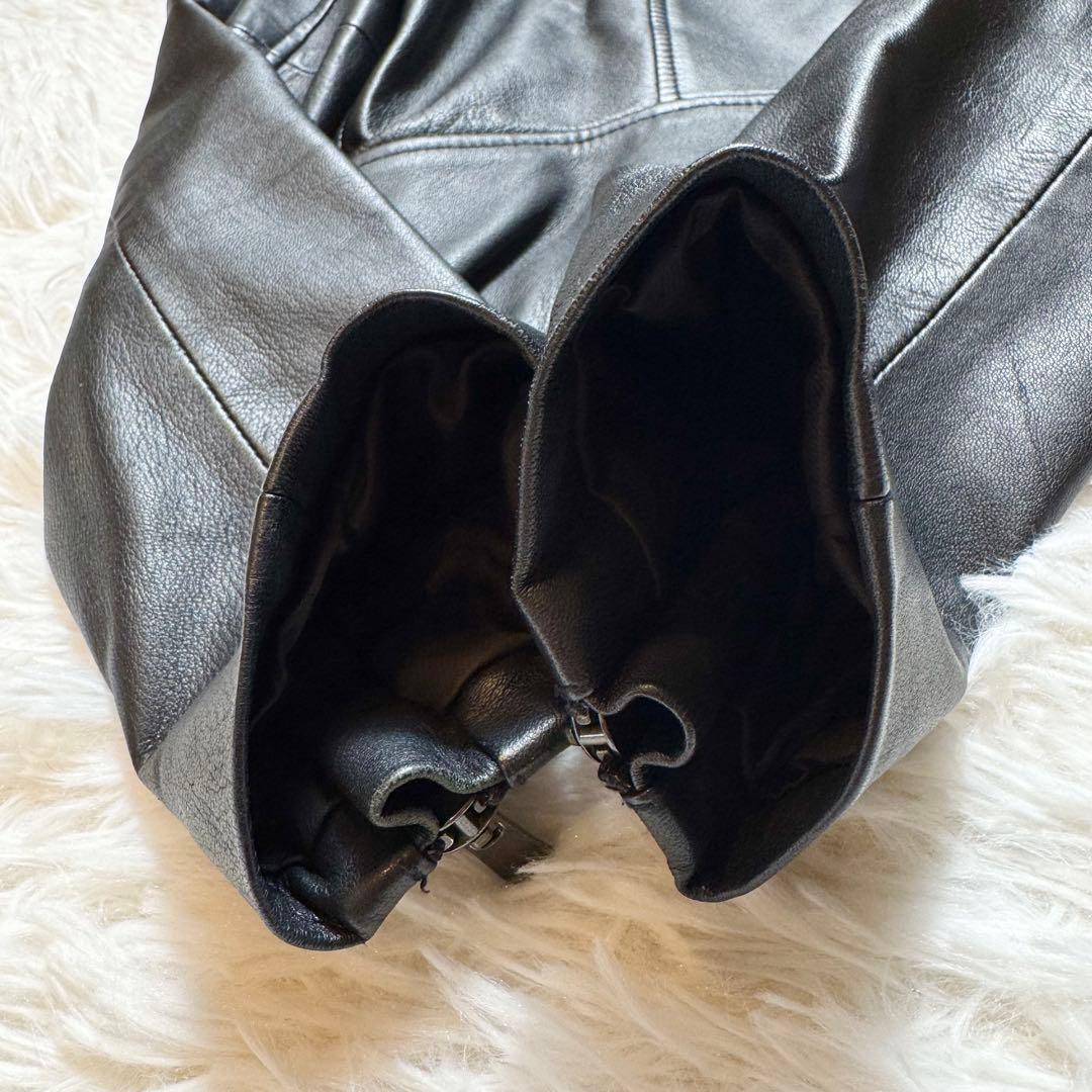 nananabo様未使用級 ANAYI アナイ ラムレザー ノーカラージャケット