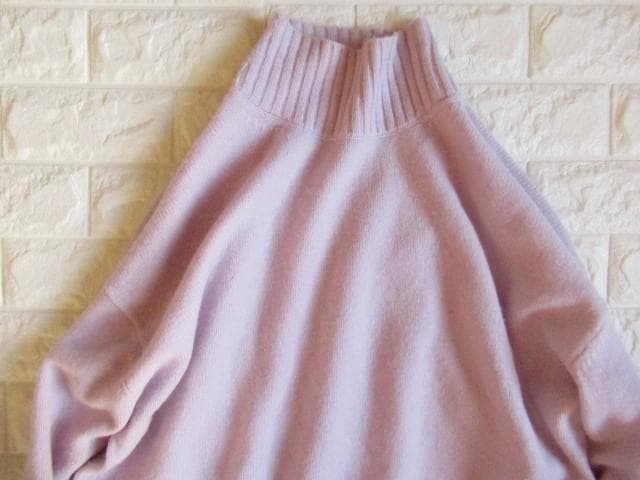 ノーリーズ 上質 ハミルトンウールオーバーサイズハイネック ニット ラベンダー