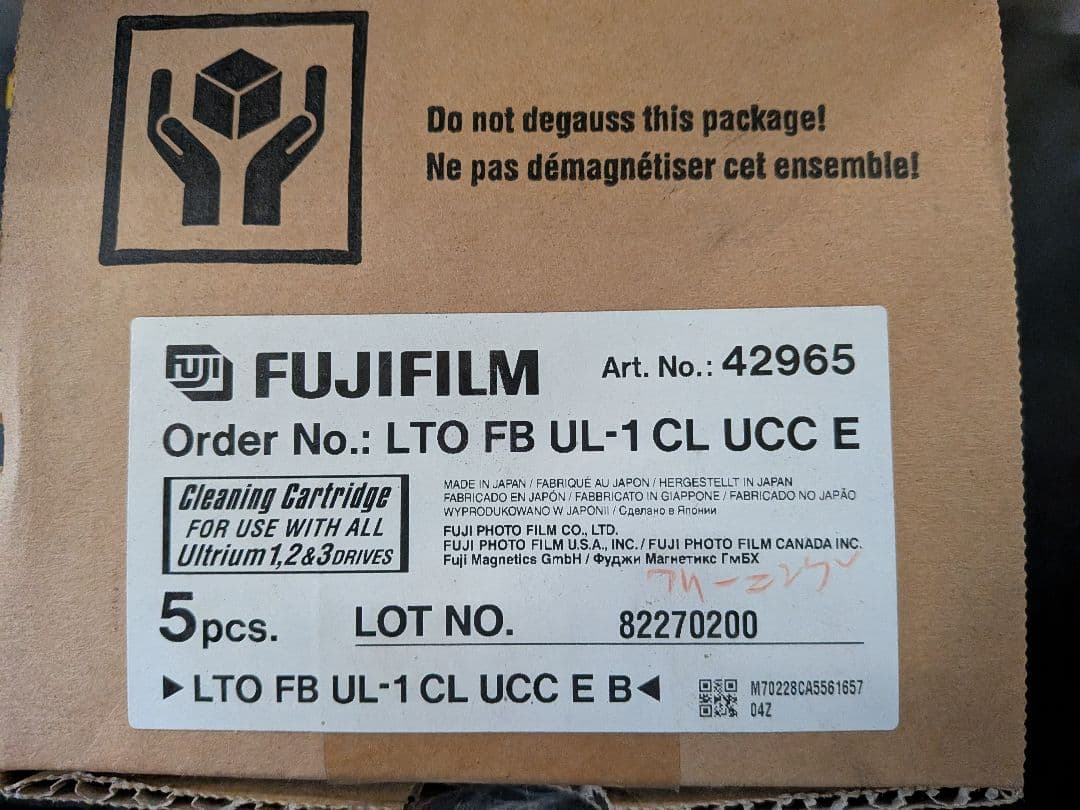 Fujifilm LTO クリーニングカートリッジ 5個セット