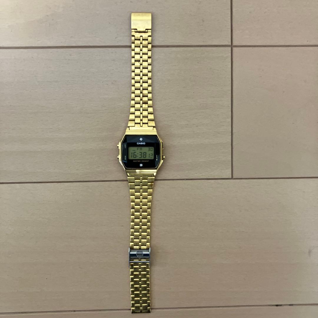 ★美品★ CASIO A159WGED-1 チプカシ＆天然ダイヤモンド