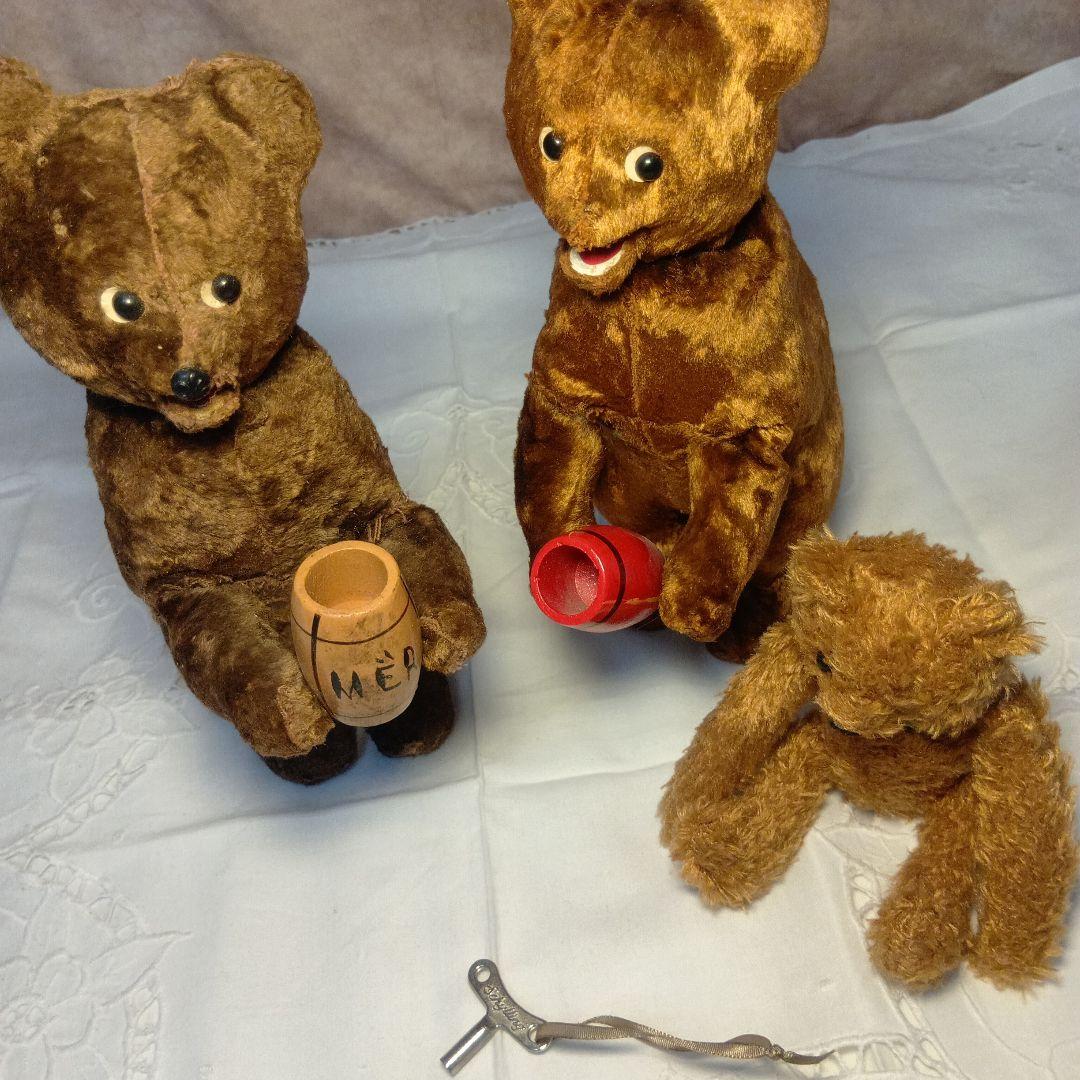 夏Sale♥ドイツからやって来たオートマタテディベア2体set+でんぐり返しベア