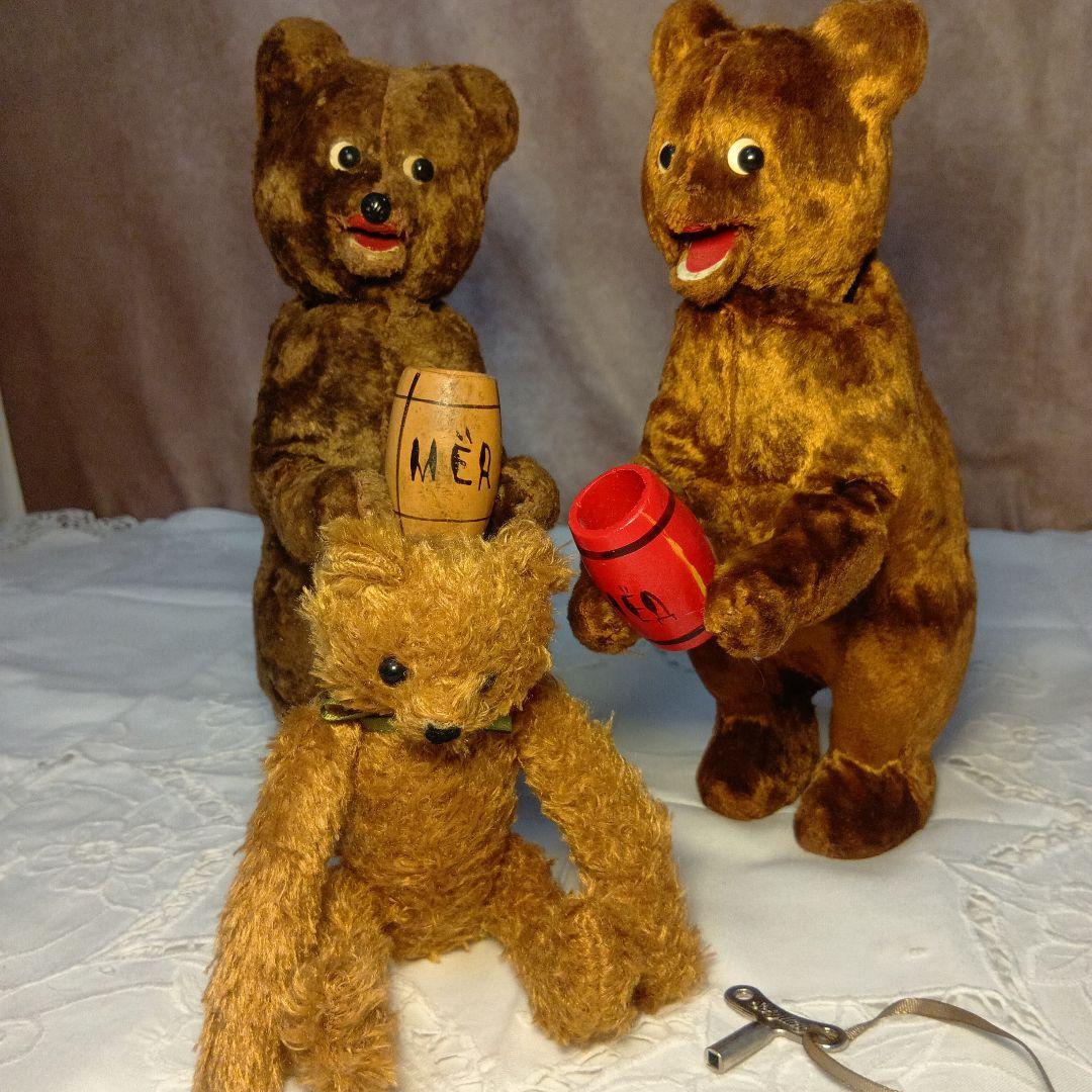 夏Sale♥ドイツからやって来たオートマタテディベア2体set+でんぐり返しベア