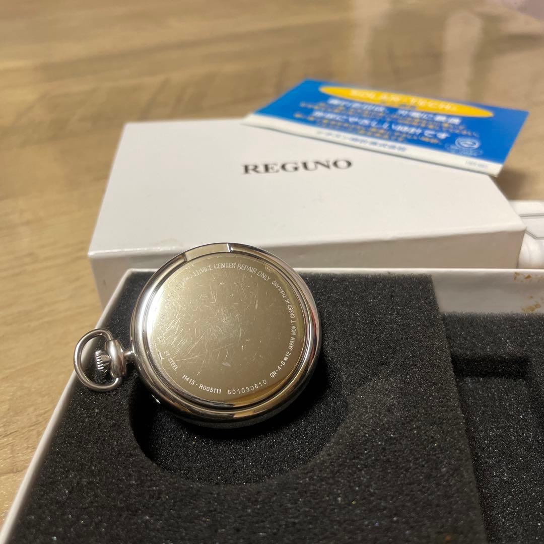 KENZO様シチズン・レグノ・電波ソーラー アナログ懐中時計 チェーン付き　美品