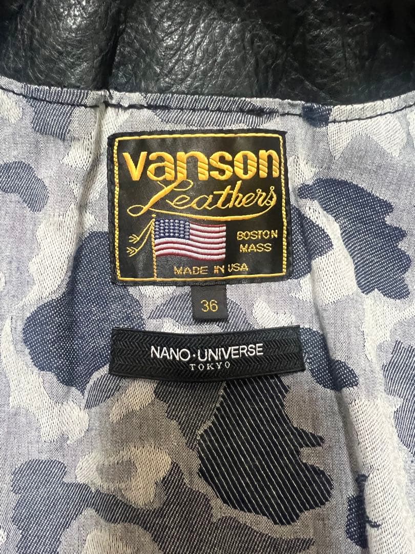 sjtim 　vanson ライダース バンソン　ナノユニバース