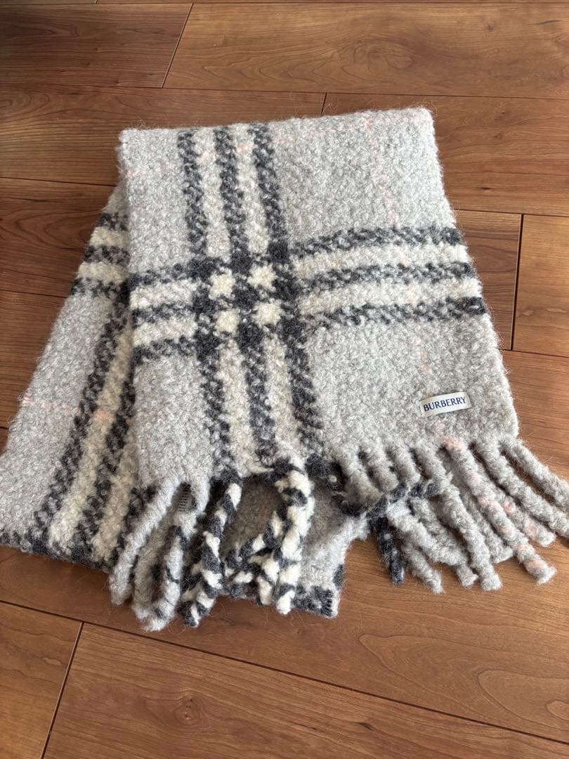 BURBERRY チェック柄マフラー 168x30cm