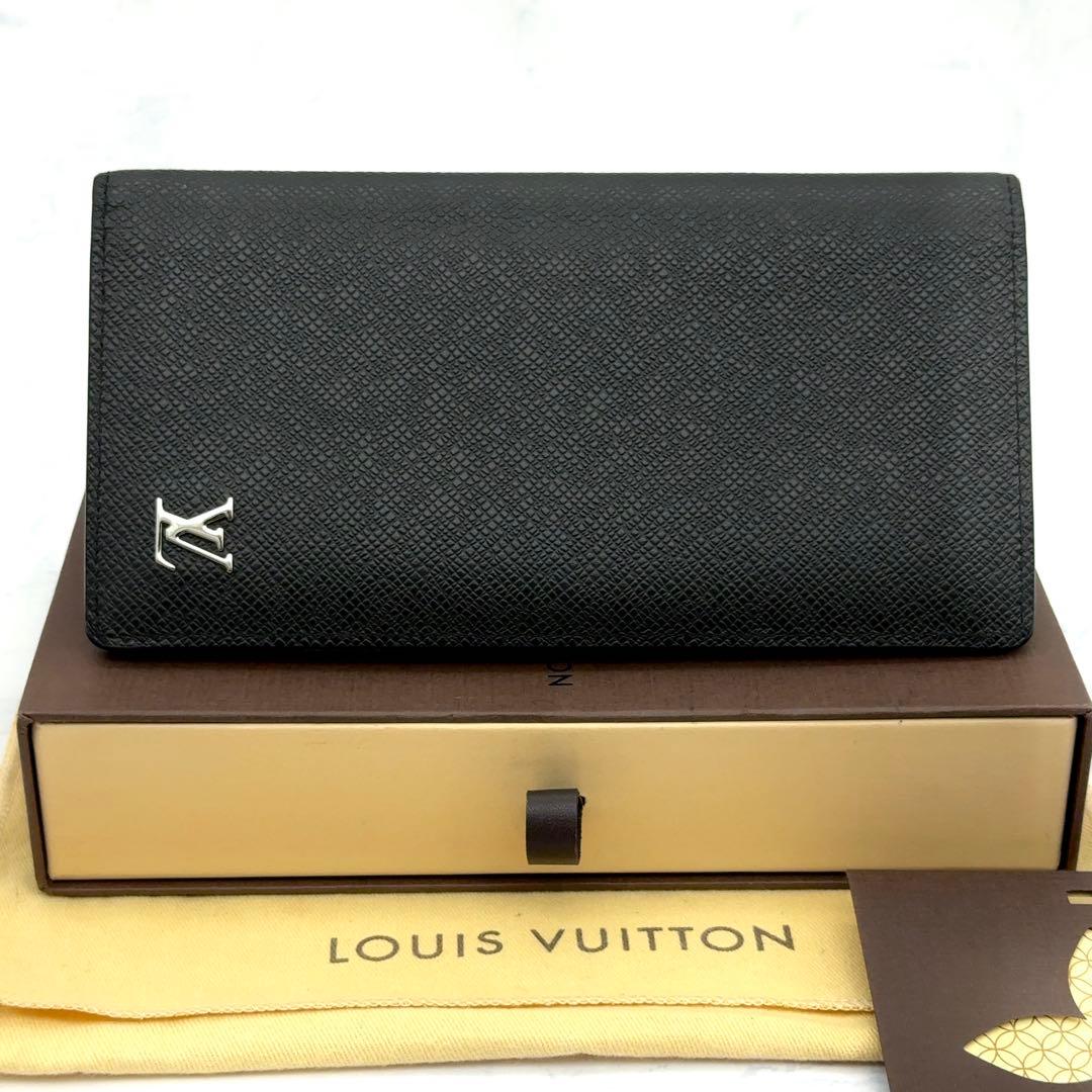 【ほぼ新品】ルイヴィトン タイガ ポルトフォイユ ブラザ 長財布 ノワール 黒