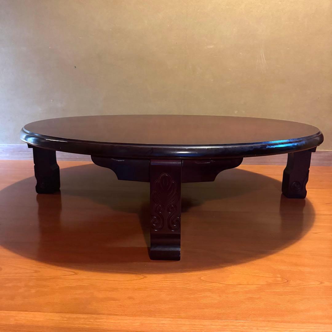 【アンティーク】丸テーブル 折り畳み座卓 センターテーブル ちゃぶ台 円卓