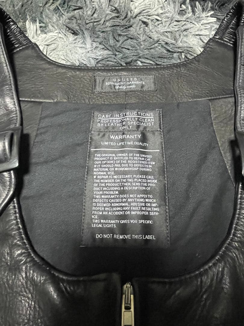 UNUSED アンユーズド レザーベスト 最終値下げ