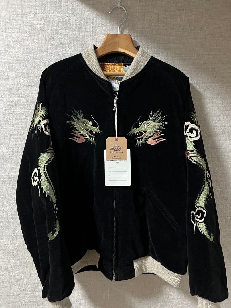 別珍　スカジャン　テーラー　東洋　GOLD 15551 港商　ゴールド　別珍