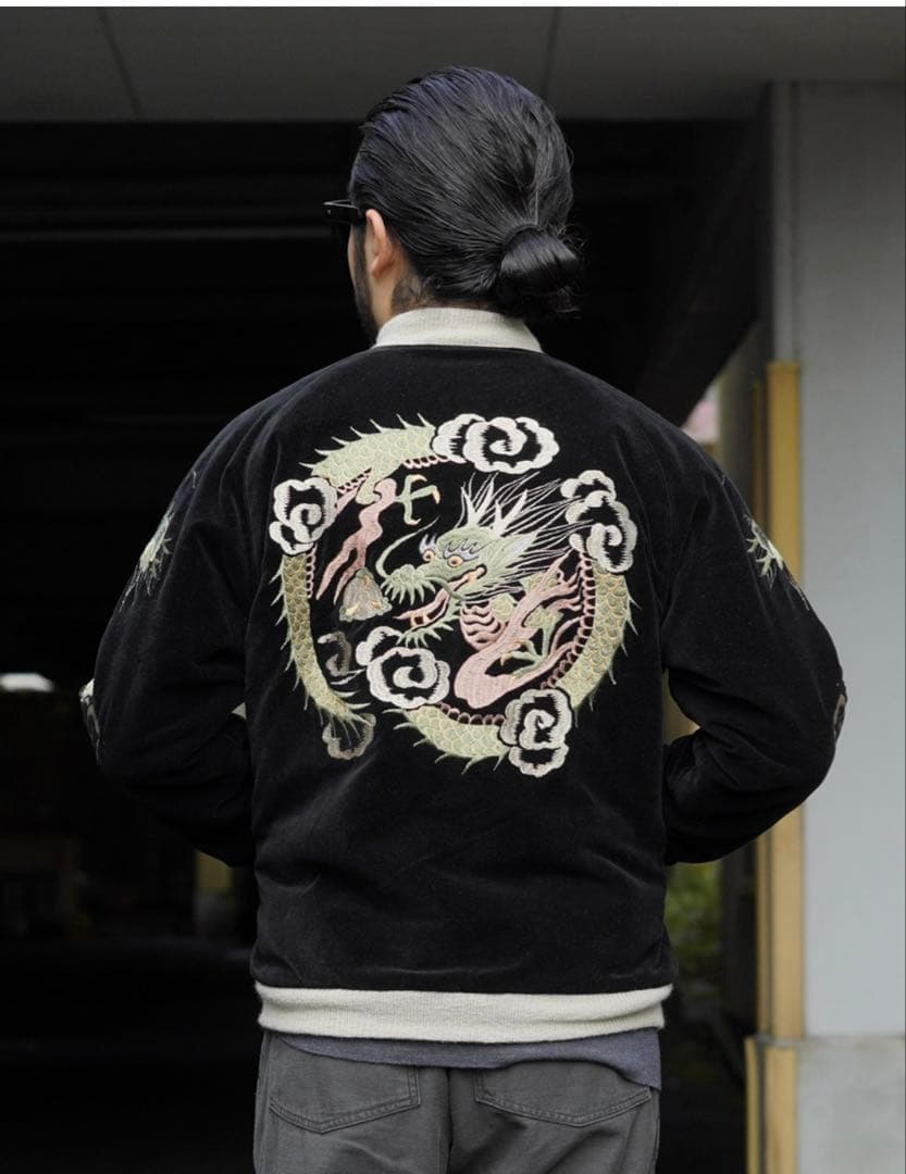 別珍　スカジャン　テーラー　東洋　GOLD 15551 港商　ゴールド　別珍