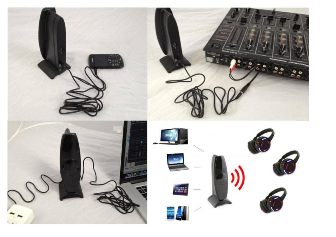 サイレントディスコ　ワイヤレスヘッドフォン20個セット　DJイベント　パーティー