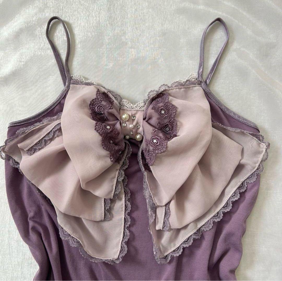 アクシーズファム ビックリボンキャミソール フェアリーグランジ y2k