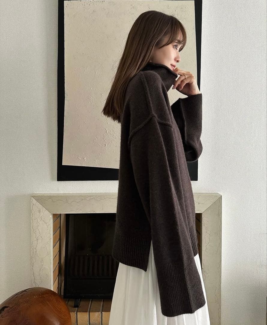 MARNO Silvia knit brown 丸林広奈