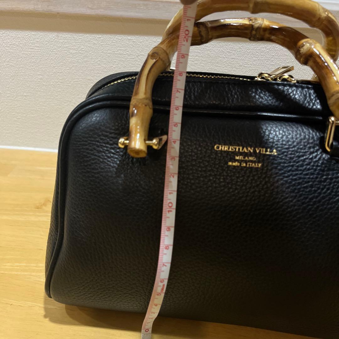 CHRISTIAN VILLA クリスチャンヴィラ　ボストンバッグ 2way 黒