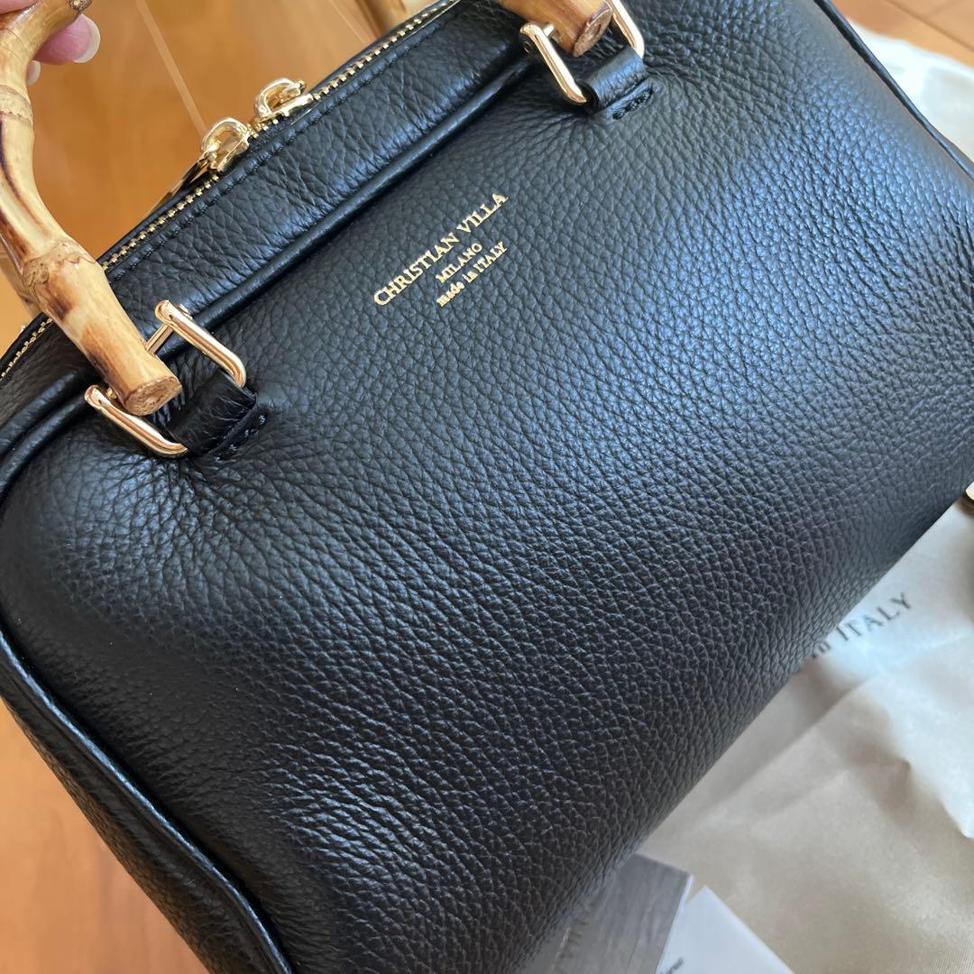 CHRISTIAN VILLA クリスチャンヴィラ　ボストンバッグ 2way 黒