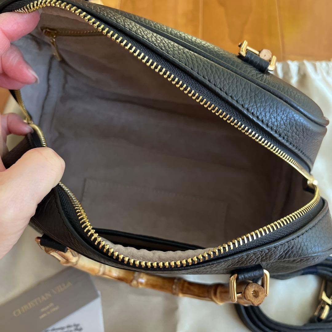 CHRISTIAN VILLA クリスチャンヴィラ　ボストンバッグ 2way 黒