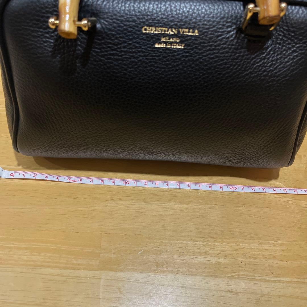 CHRISTIAN VILLA クリスチャンヴィラ　ボストンバッグ 2way 黒