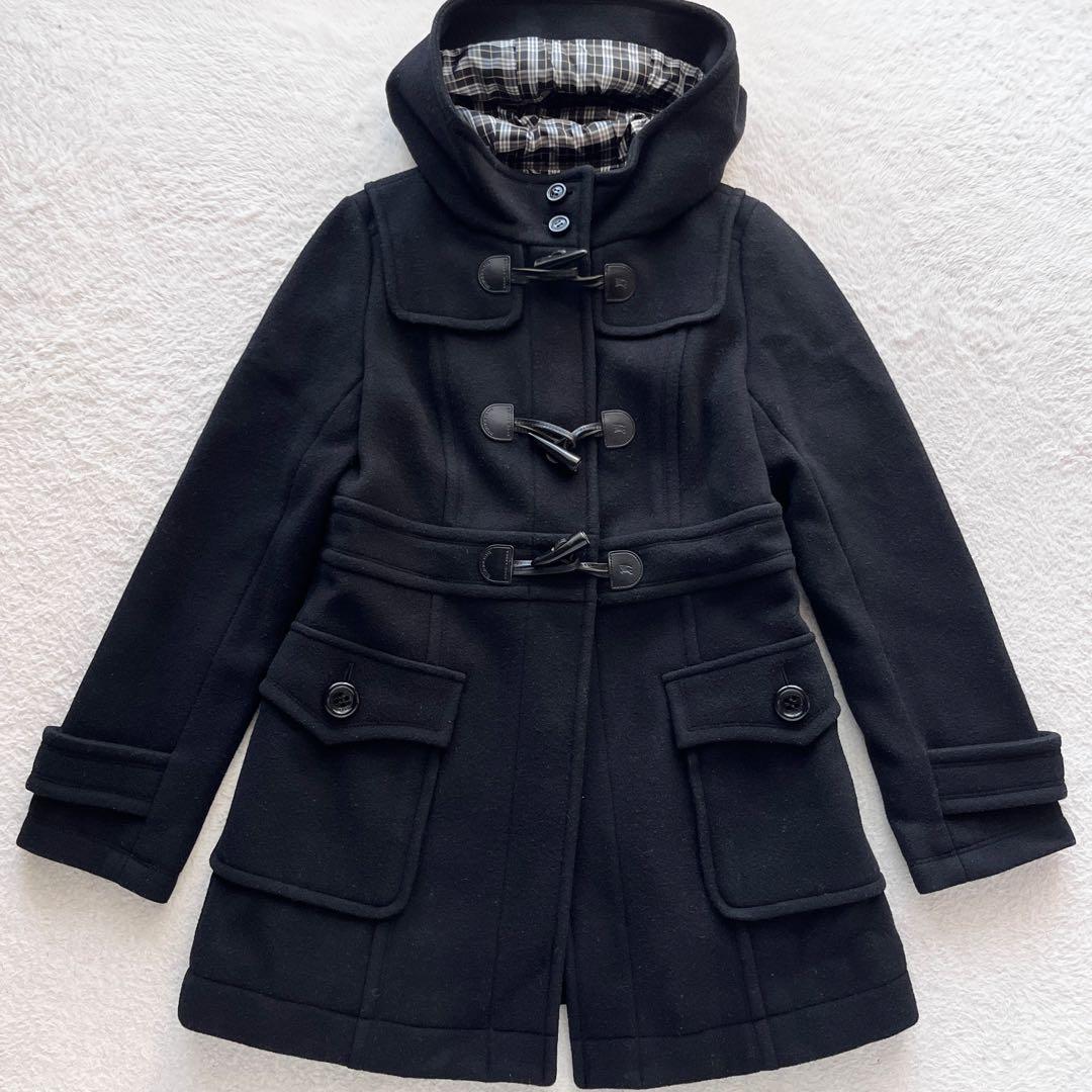 美品✨BURBERRY ブルーレーベル ダッフルコート チェック　ホースロゴ