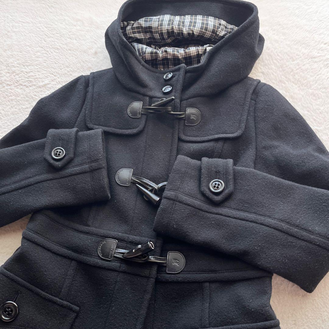 美品✨BURBERRY ブルーレーベル ダッフルコート チェック　ホースロゴ