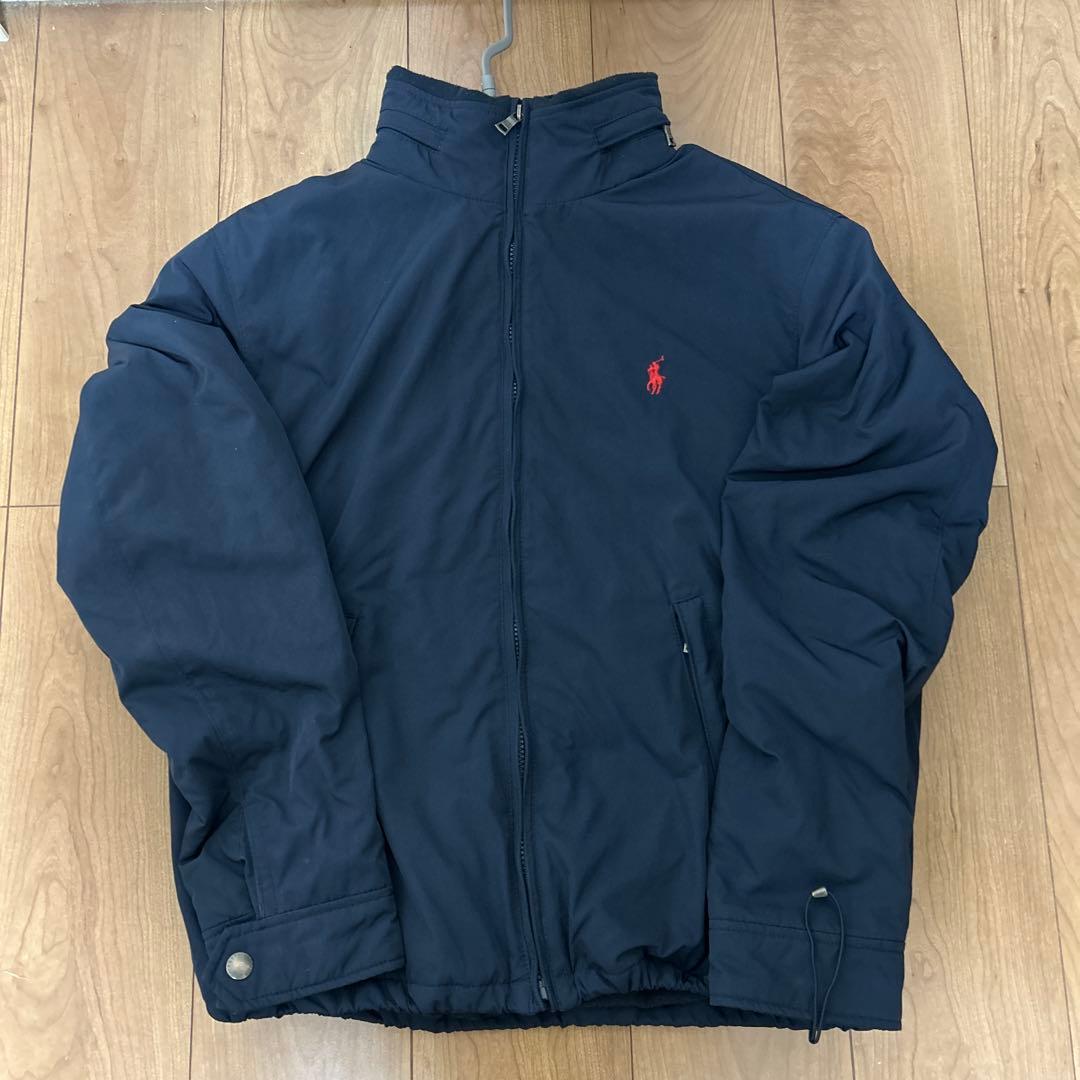 N*s様 90s ラルフローレン ウォームアップジャケット ネイビー 裏フリース