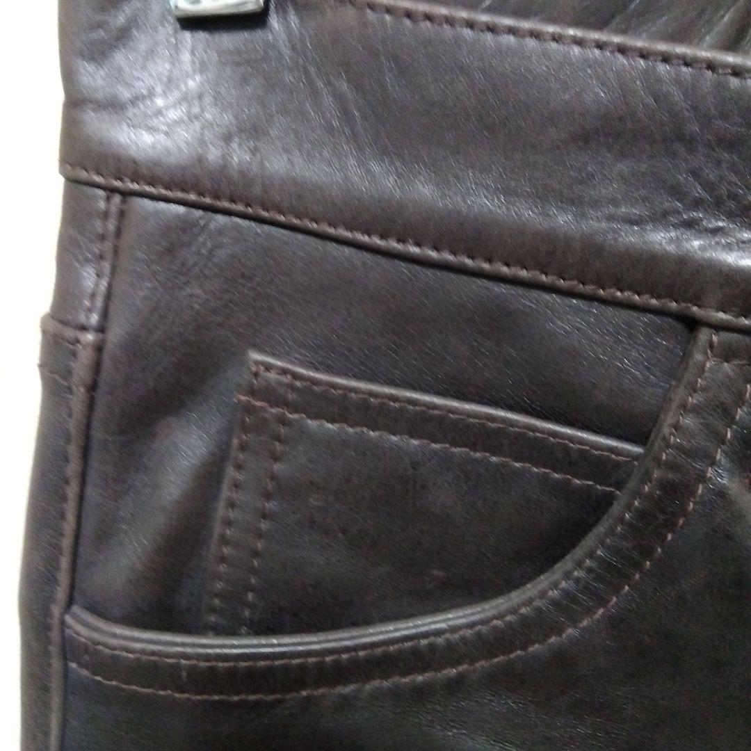 Lee こげ茶　レザー　ライダース　パンツ　新品　未使用