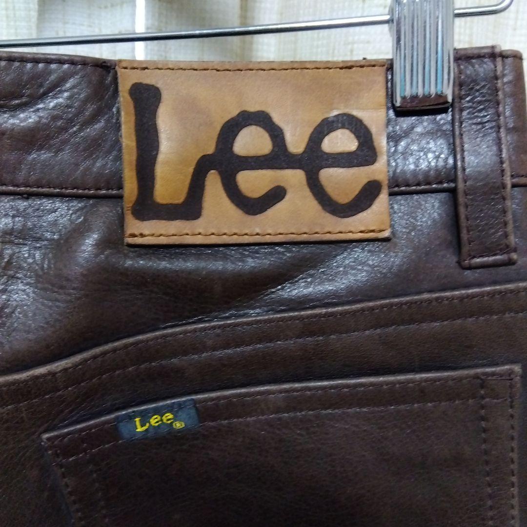 Lee こげ茶　レザー　ライダース　パンツ　新品　未使用