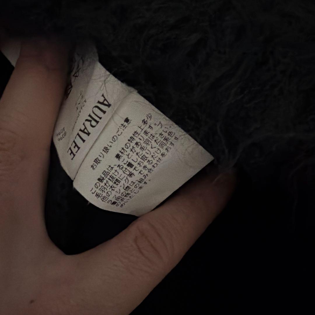 AURALEE BRUSHED SUPER KID MOHAIR KNIT 黒3