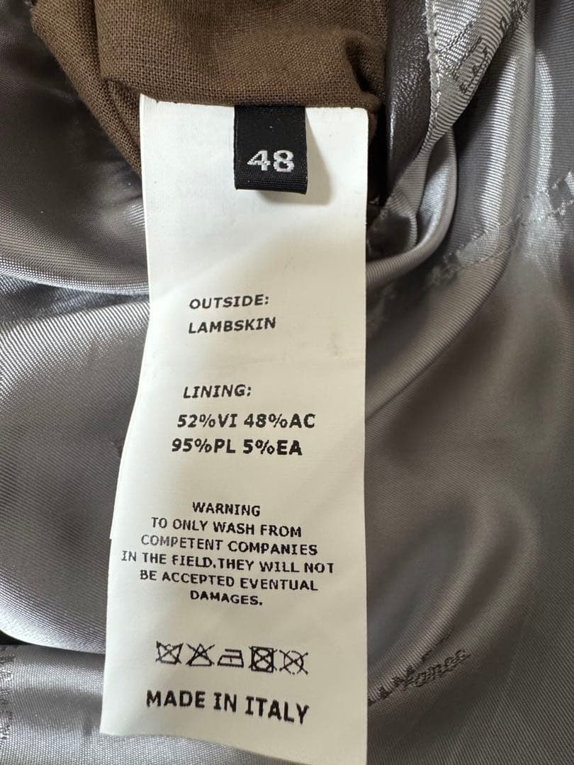 EMMETI GIACOMO エンメティ　ジャコモ　襟付きラムレザージャケット