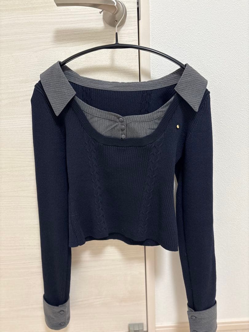 andmary Mimi balloon set up navy トップスのみ