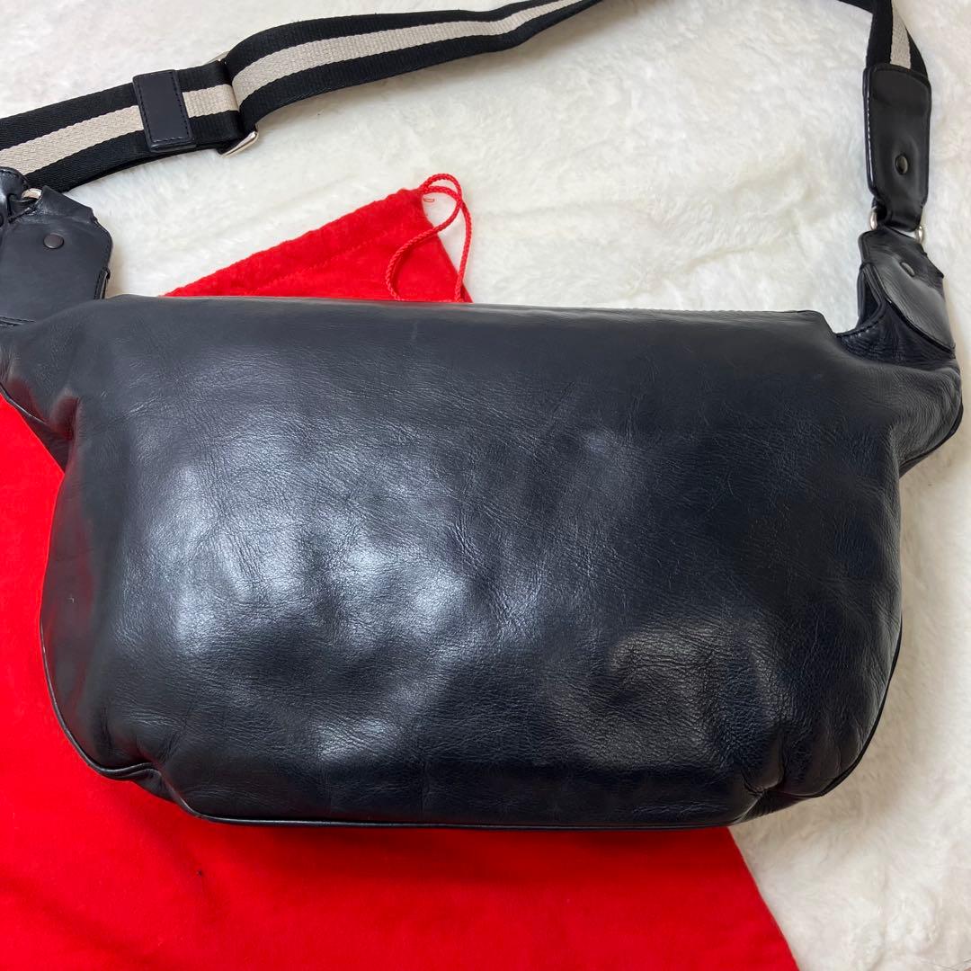 バリー トレインスポッティング 本革 レザー メッセンジャーバッグ ブラック