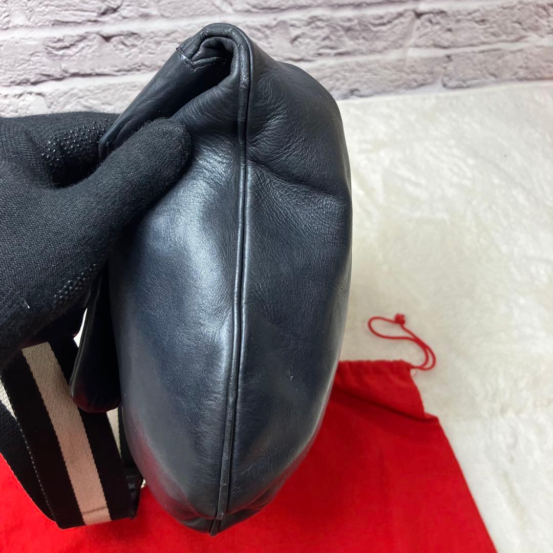 バリー トレインスポッティング 本革 レザー メッセンジャーバッグ ブラック