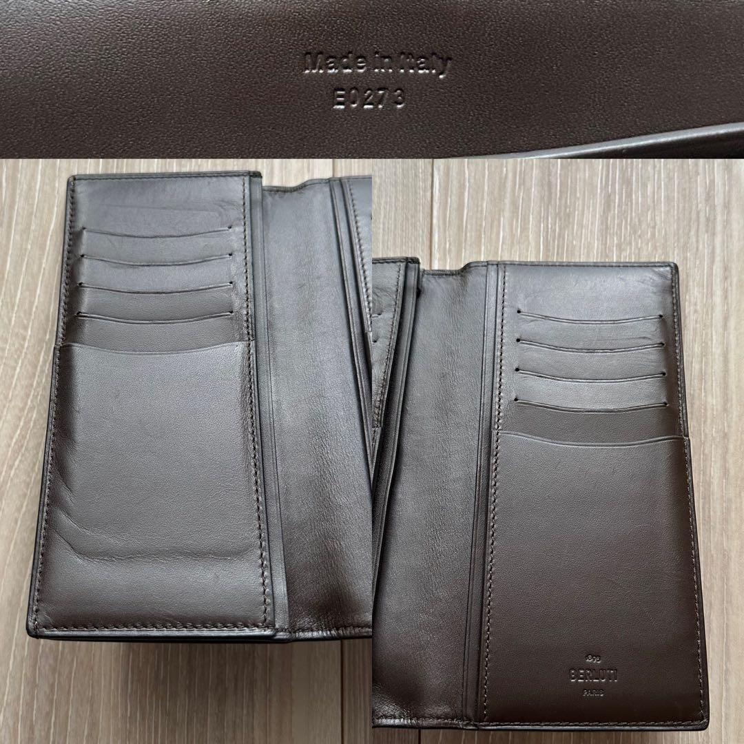 特注24万 ベルルッティ エスパス スクリットレザー 長財布 オッソ 限定色