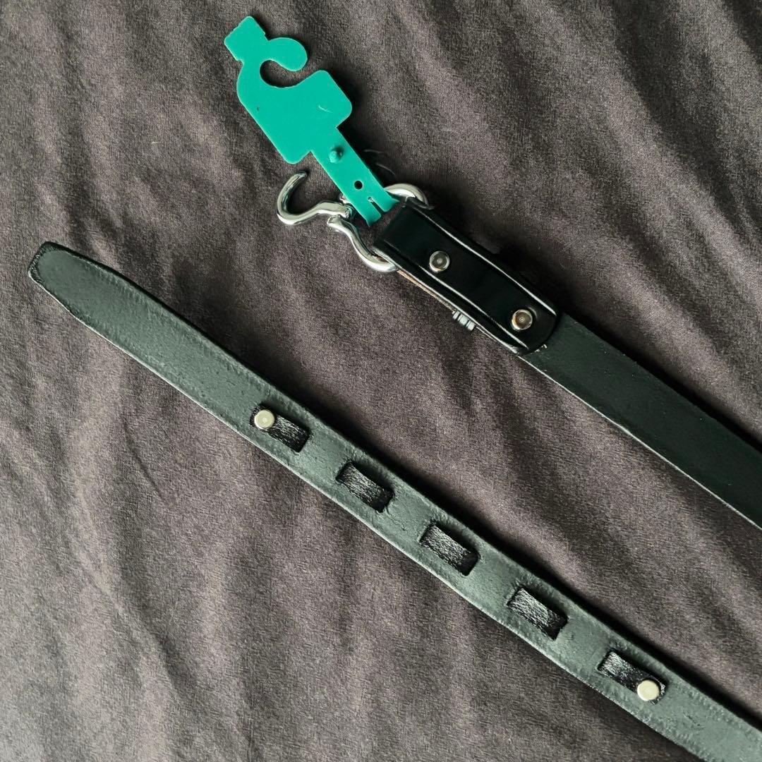 【新品】TORY ミニフックバックルベルト 28 ブラック/シルバー