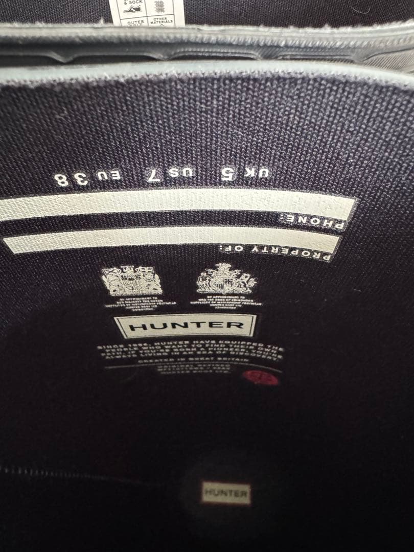 HUNTER ネイビーレインブーツ　ネイビー　24㎝