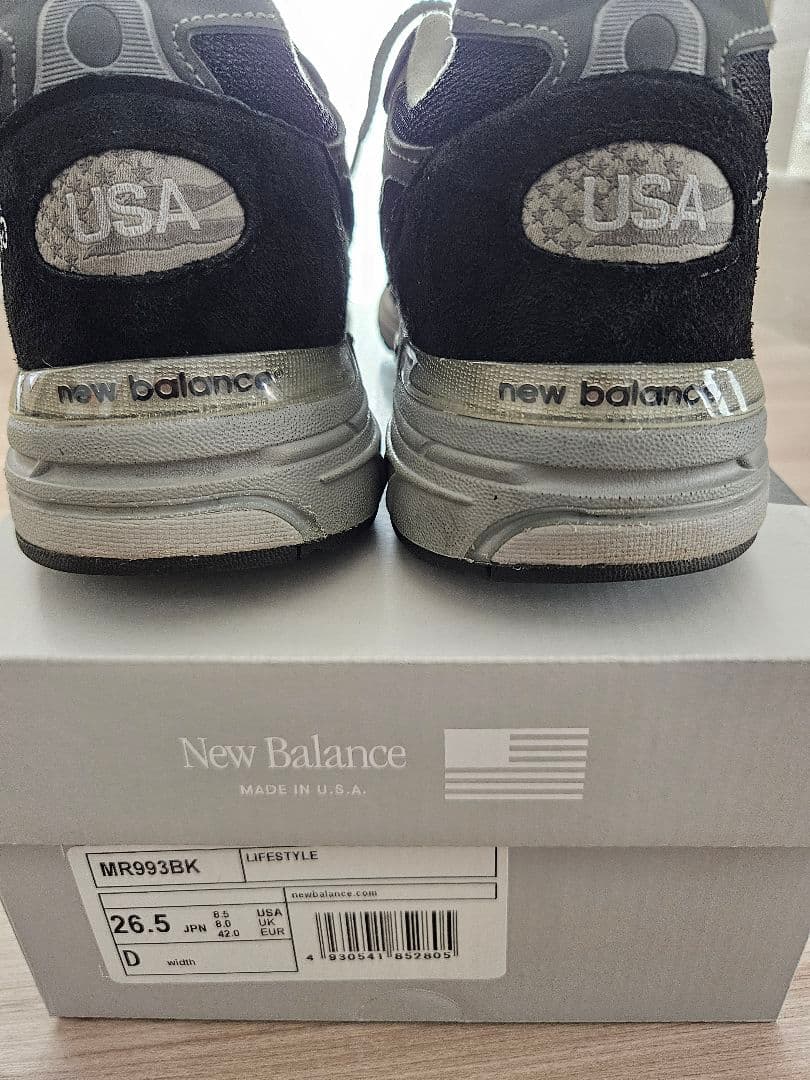 new balance993　ブラック　26.5