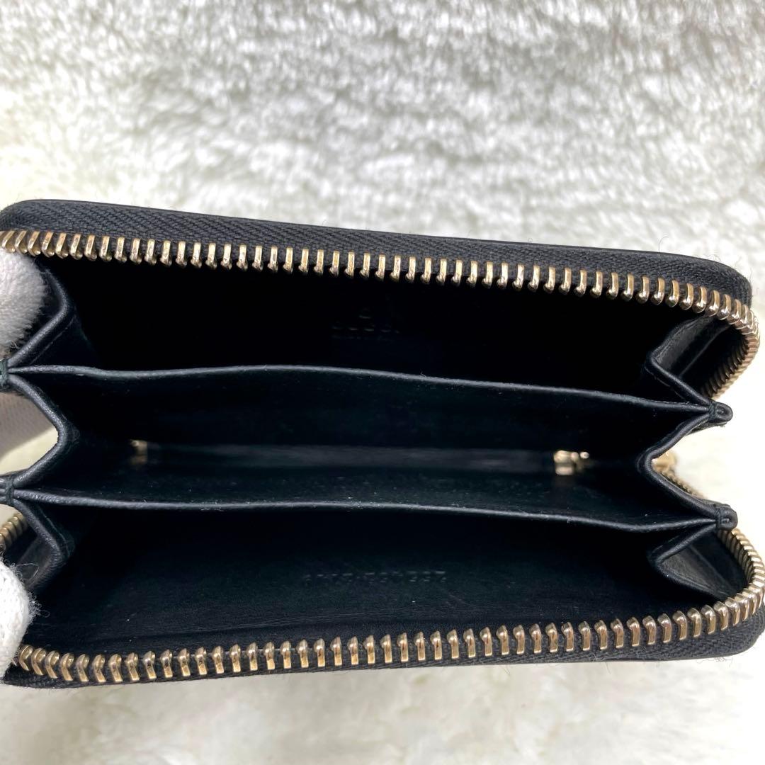 美品　GUCCI ラウンドファスナー　シマ　　ケース　レザー　ブラック
