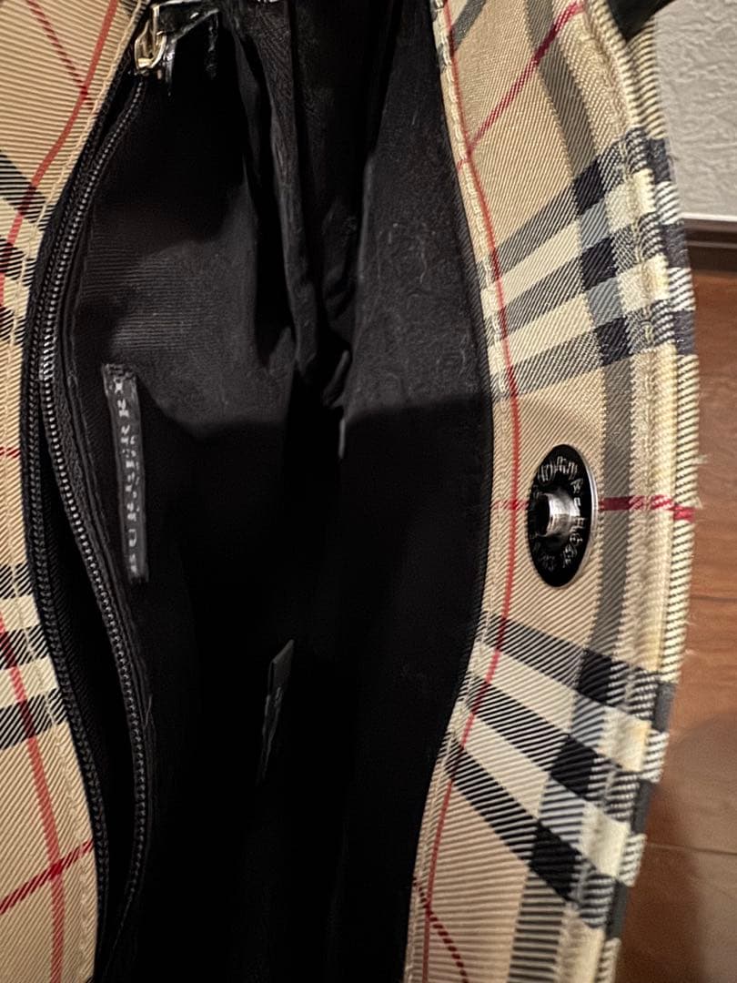 美品 バーバリーロンドン ノバチェック ナイロントートバッグ ベージュ