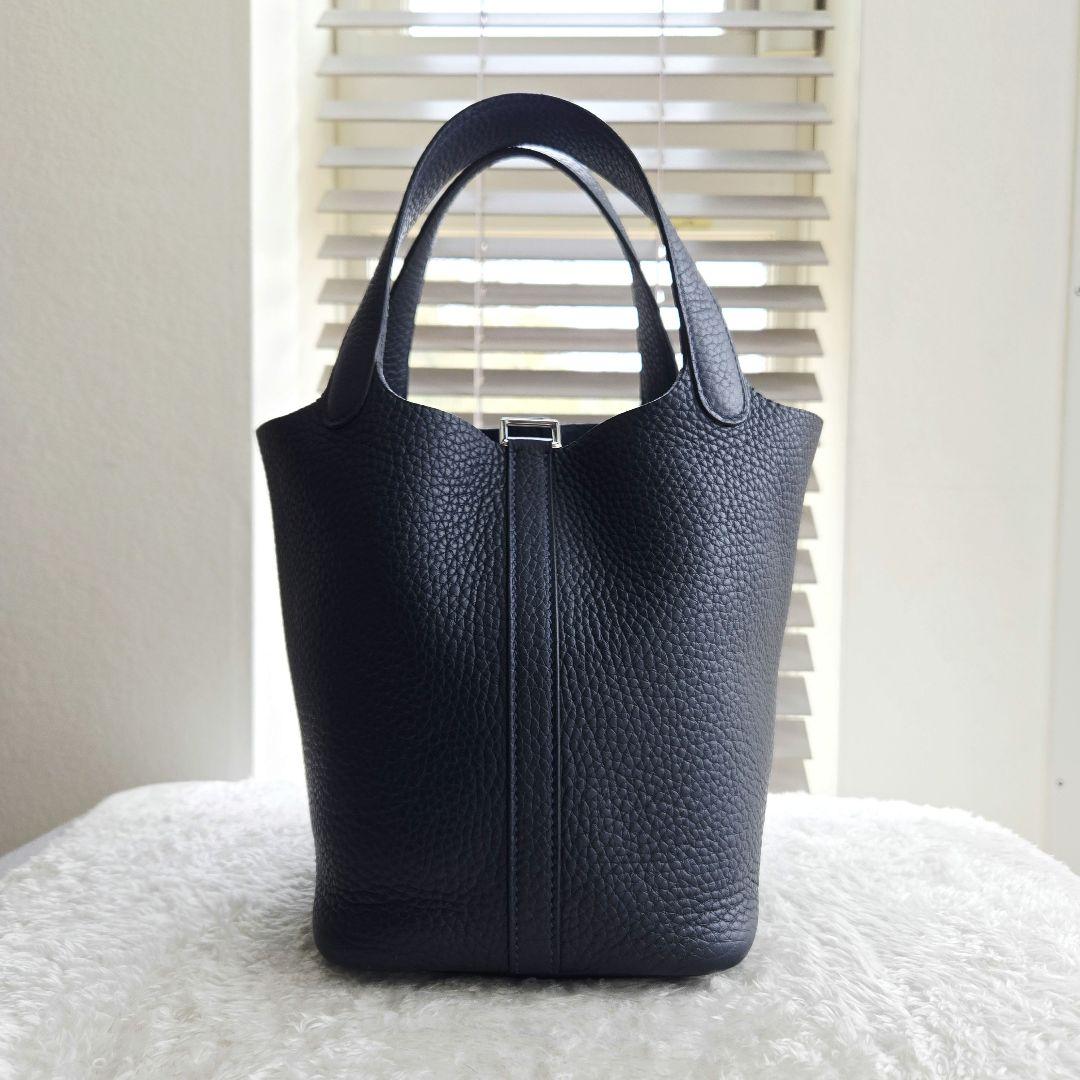 HERMES 美品 エルメス ピコタンロック PM ネイビー 2021年 Z刻印