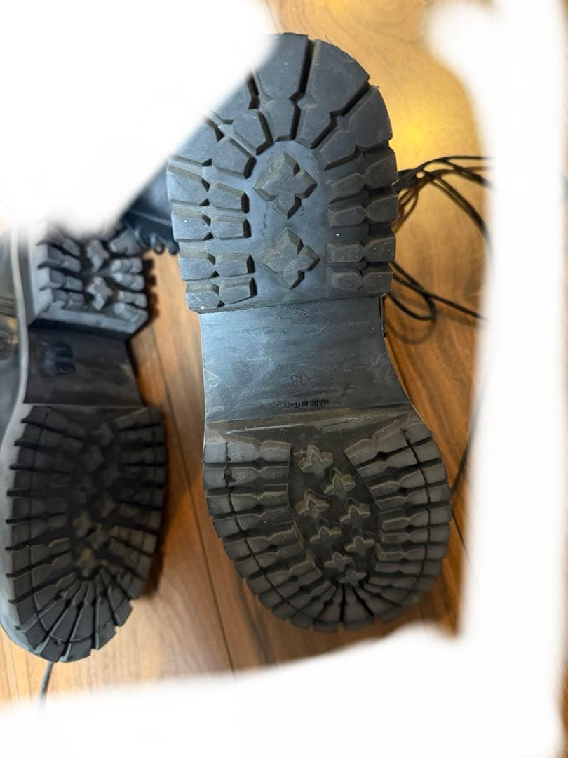 ANN DEMEULEMEESTER ブラックロングブーツ