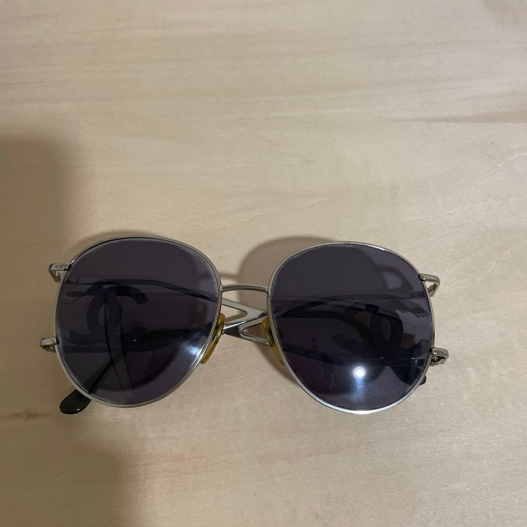 【希少】CHANEL グレー サングラス ケース付き