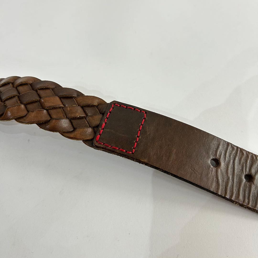 HTC レザー　スタッズベルト 太幅ベルト　サイズ36