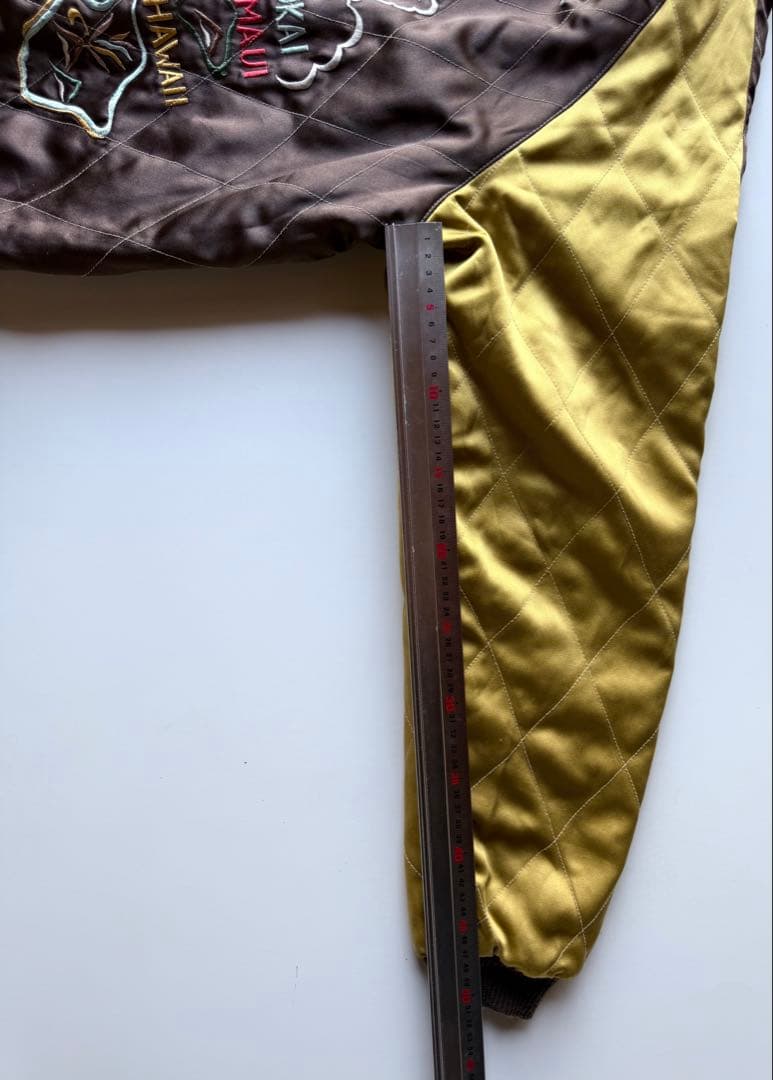 ヴィンテージ・ビンテージ品★テーラー東洋ハワイベロア刺繍スカジャン ブラウンL