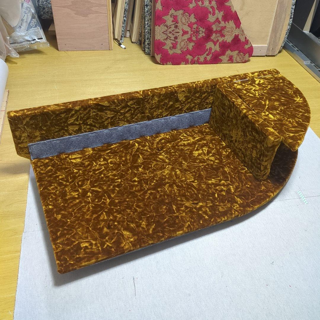 【ひろ】コンソール棚（冷蔵庫用）【チンチラゴールド】