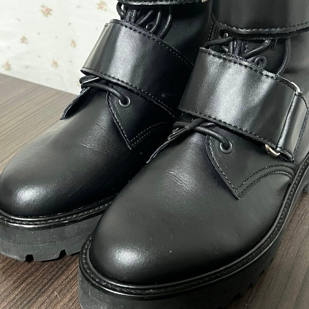 zucca レースアップベルトブーツ ブラック Mサイズ レザー ブーツ