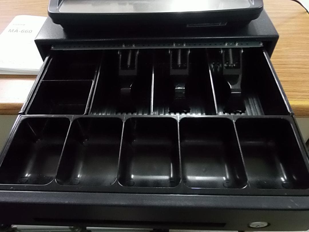 人気の黒1108設定無料東芝MA-660物販向10部門　インボイス対応レジスター