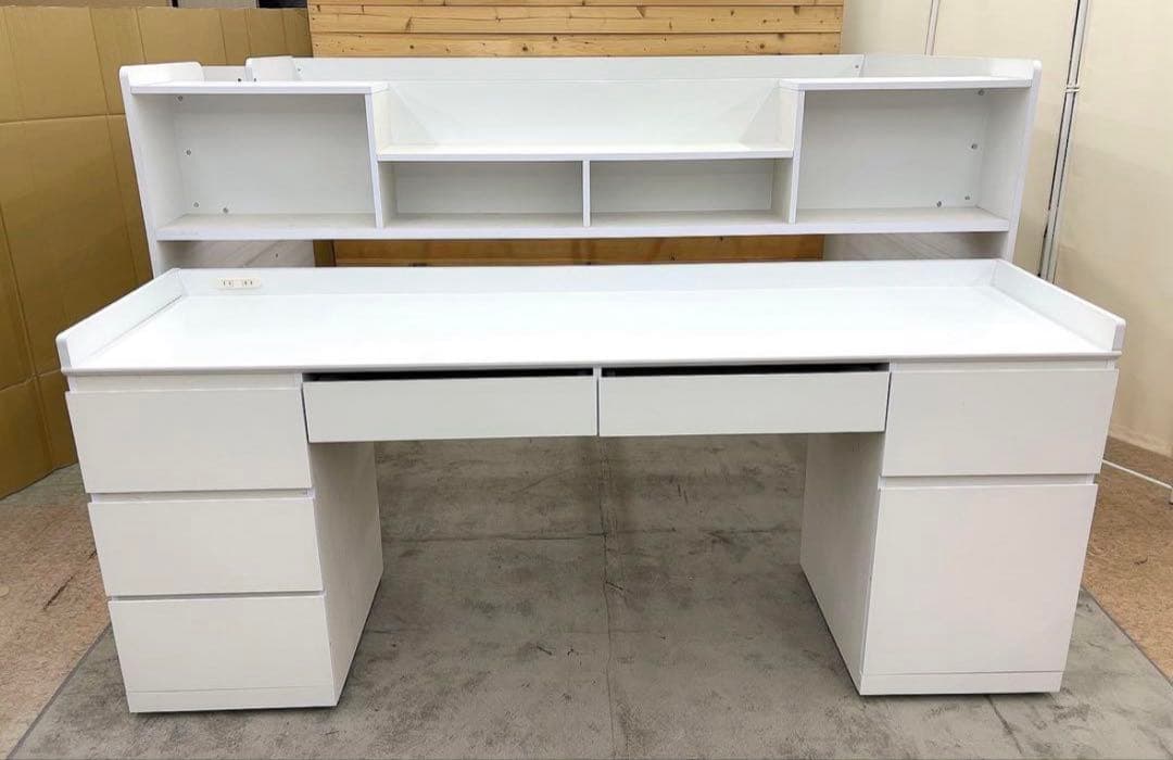 シングルベッド　ホワイトデスク 収納付き　子供