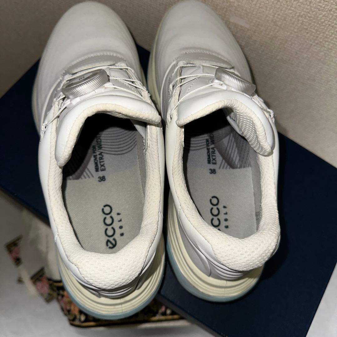 エコーゴルフシューズ　レディース　GOLF LT1 防水レザースパイクレス