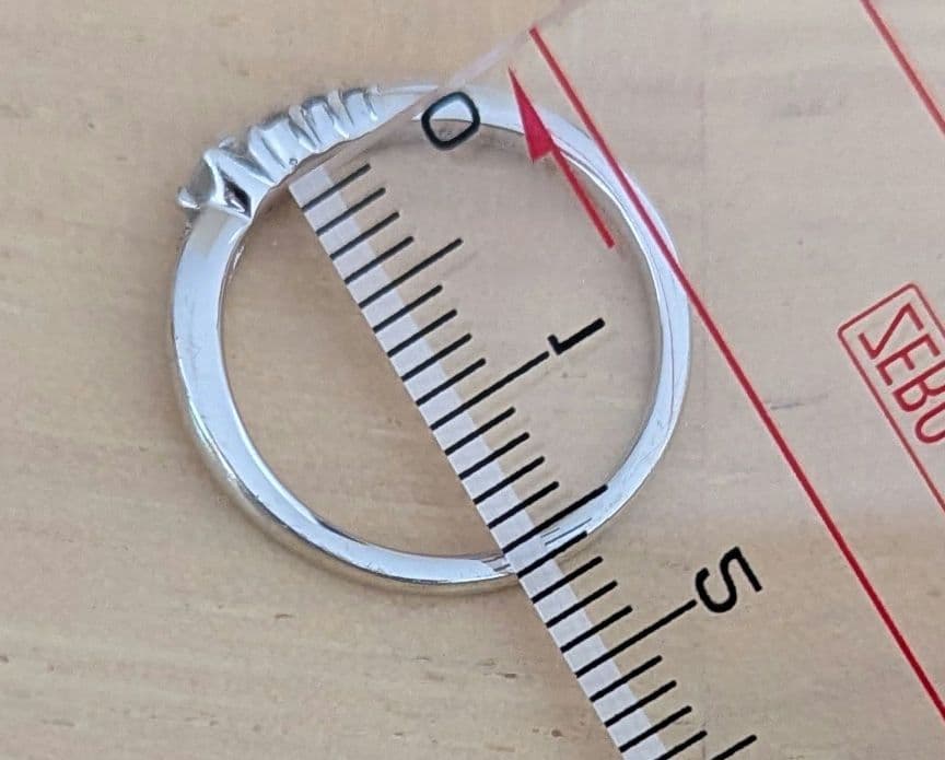 4℃　10Kホワイトゴールドリング
