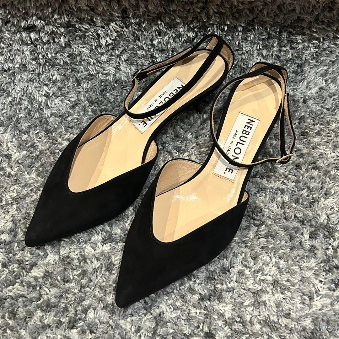 【未使用美品】ネブローニ　アンクルストラップパンプス ブラック　37