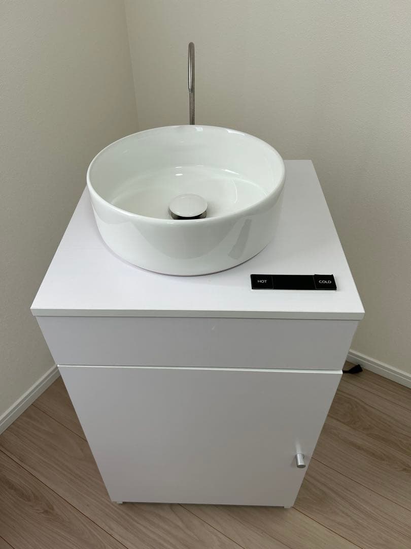 簡易洗面台 HOT/COLD設定 モダンデザイン
